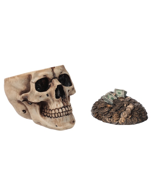 Figura decorativa de Halloween Camenterium con forma de calavera