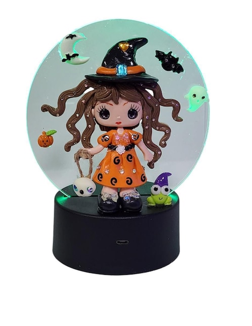Figura decorativa redondo Limerence By Claudia Herrera Bruja Naranja