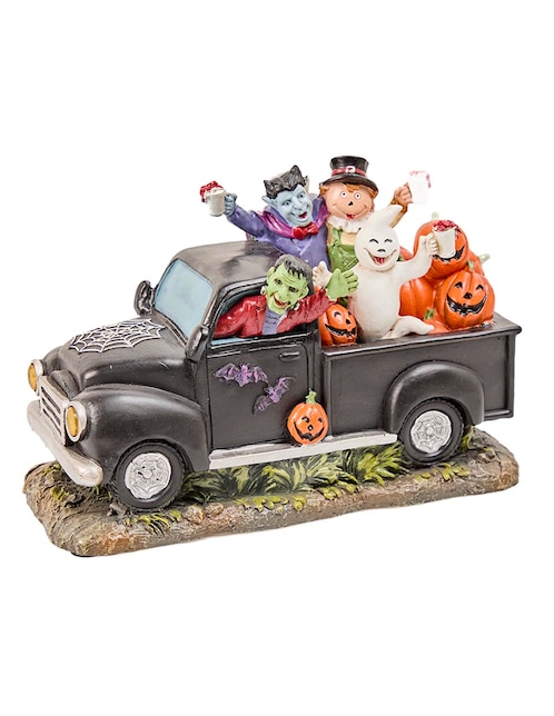 Figura decorativa de Halloween con forma de camioneta