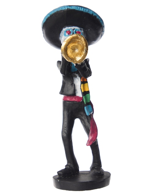 Figura decorativa de Día de Muertos con forma de mariachi