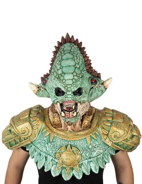 Máscara para disfraz de Quetzalcóatl Nightmare Makers Ghoulish Productions