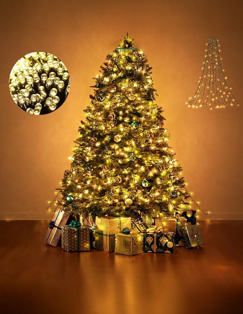 Serie red LED Navidad con 400 focos