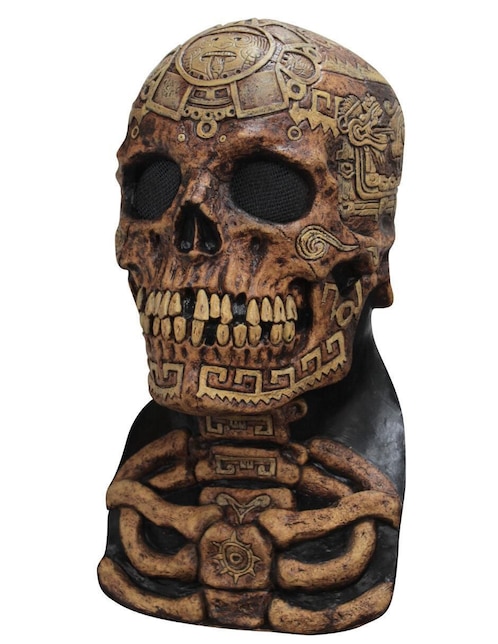 Máscara para disfraz de Calavera Azteca Skull Ghoulish Productions