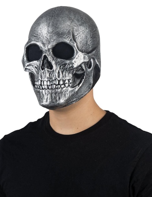 Máscara para disfraz de Calavera Plata Skull Ghoulish Productions