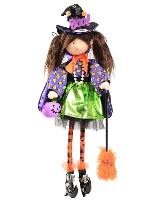 Figura decorativa de Halloween Queca Designs con forma de bruja