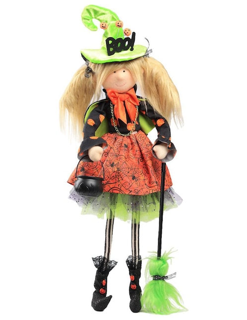 Figura decorativa de Halloween Queca Designs con forma de bruja