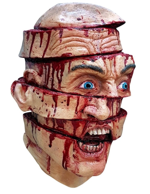 Máscara para disfraz de cara cortada zombie Ghoulish Productions