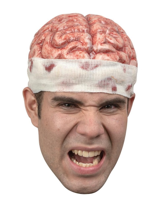 Gorro para disfraz de cerebro sangriento zombie Ghoulish Productions