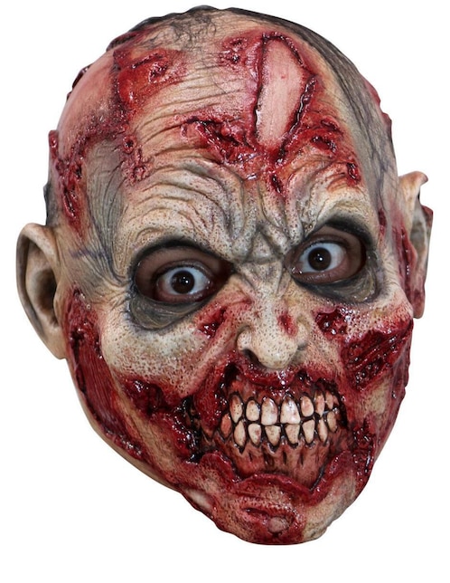 Máscara para disfraz de hombre muerto podrido Zombie Ghoulish Productions
