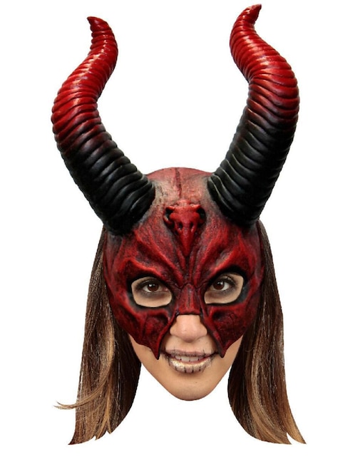 Máscara para disfraz de Diablo Cuernos Míticos Devils Ghoulish Productions