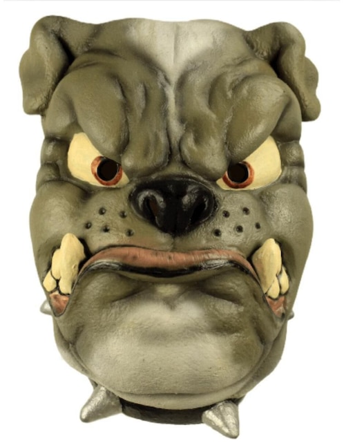 Máscara para disfraz de perro bulldog furioso Ghoulish Productions