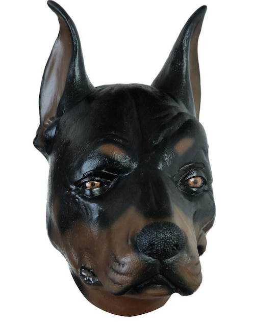 Máscara para disfraz de perro doberman furioso Ghoulish Productions