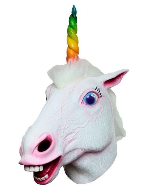 Máscara para disfraz de Unicornio pride Animals Ghoulish Productions