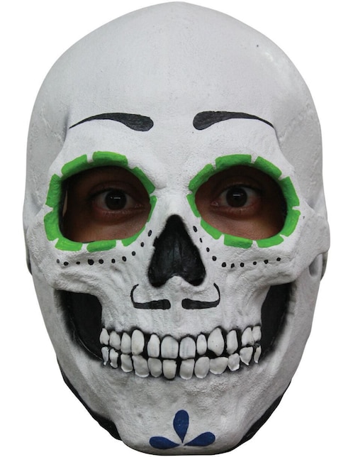 Máscara para disfraz de calavera festiva Day of the dead Ghoulish Productions