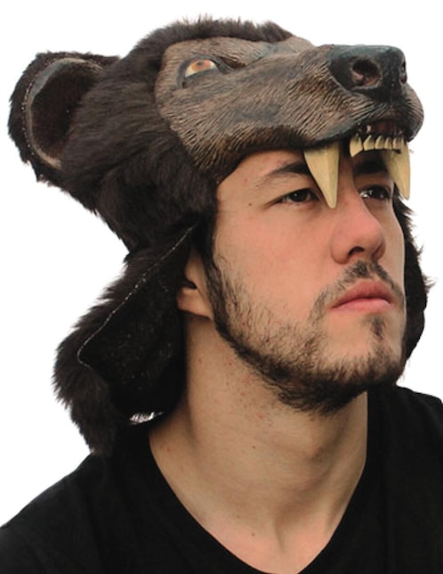 Casco para disfraz de animal oso salvaje Ghoulish Productions