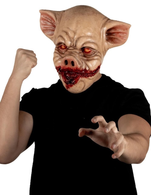 Máscara para disfraz de Cerdo sesino Creppy Ghoulish Productions