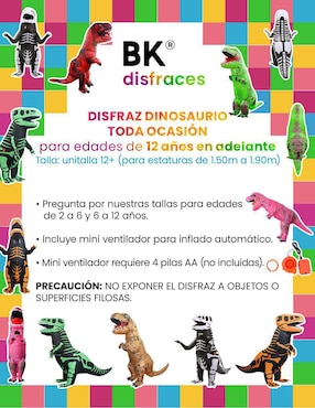 Disfraz Beckon de dinosaurio unisex