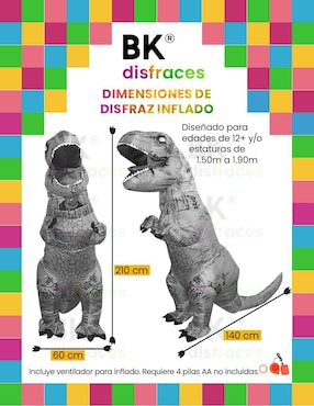 Disfraz Beckon de dinosaurio unisex