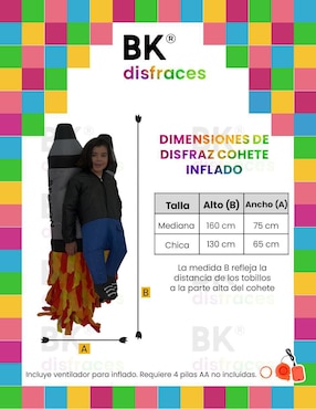 Disfraz Beckon Cohete Rocket de piloto para infantil unisex