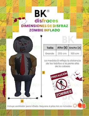 Disfraz Beckon de zombie unisex