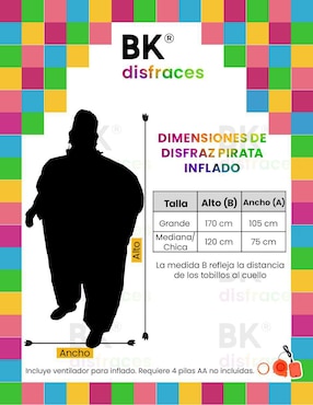 Disfraz Beckon de pirata para infantil unisex