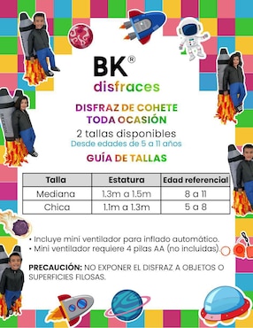 Disfraz Beckon Cohete Rocket de astronauta para infantil unisex