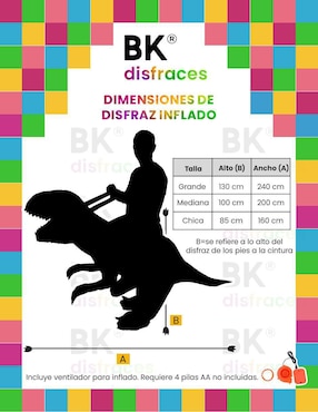 Disfraz Beckon Velociraptor de dinosaurio unisex