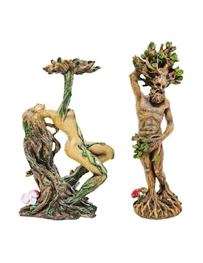 Set Figuras Decorativas Galerias El Triunfo Mujer Y Hombre Con Forma De árbol