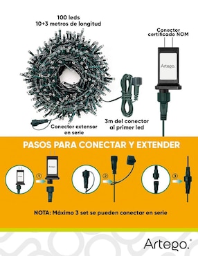 Serie LED Artego ARLED-03-NARMORA100A con 100 focos