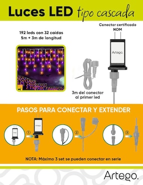 Serie LED Artego Cascada ARLED-CASCADA-TERROR con 190 focos