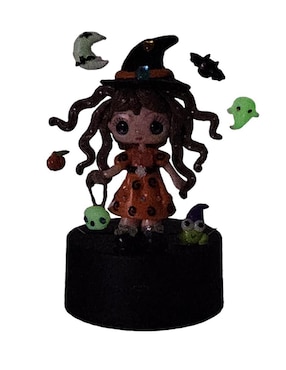 Figura decorativa redondo Limerence By Claudia Herrera Bruja Naranja