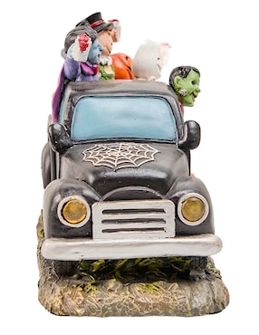 Figura decorativa de Halloween Cementerium con forma de camioneta