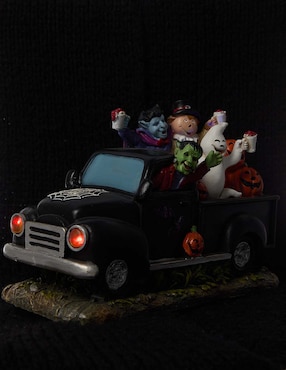 Figura decorativa de Halloween Cementerium con forma de camioneta