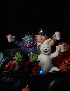 Figura decorativa de Halloween Cementerium con forma de camioneta