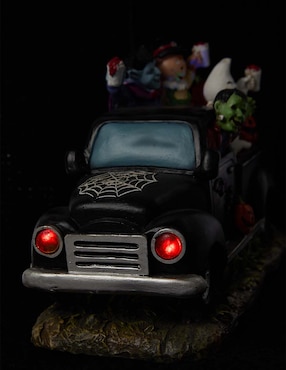 Figura decorativa de Halloween Cementerium con forma de camioneta
