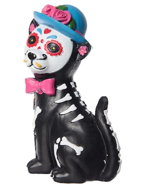 Figura decorativa de Día de Muertos Cementerium con forma de gato