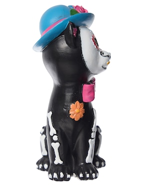Figura decorativa de Día de Muertos Cementerium con forma de gato