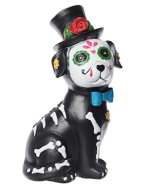 Figura decorativa de Halloween Cementerium con forma de perro catrín