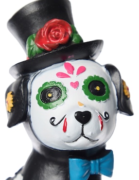 Figura decorativa de Halloween Cementerium con forma de perro catrín