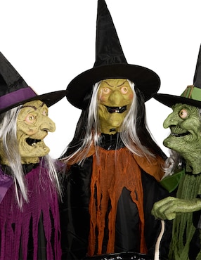 Figura decorativa de Halloween Cementerium con forma de bruja