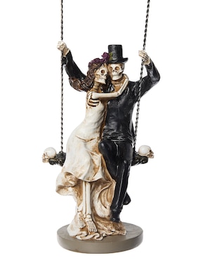 Figura decorativa de Día de Muertos Cementerium con forma de pareja de esqueletos