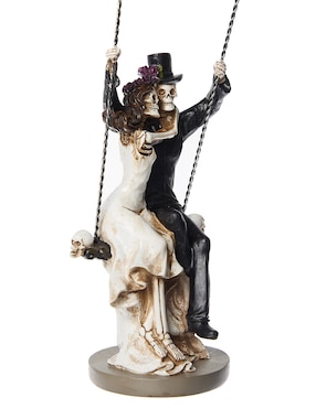 Figura decorativa de Día de Muertos Cementerium con forma de pareja de esqueletos