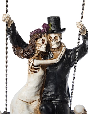 Figura decorativa de Día de Muertos Cementerium con forma de pareja de esqueletos