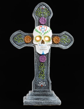 Figura decorativa de Día de Muertos Cementerium con forma de cruz