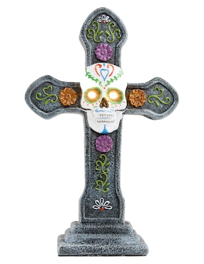 Figura decorativa de Día de Muertos Cementerium con forma de cruz