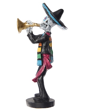 Figura decorativa de Día de Muertos Cementerium con forma de mariachi