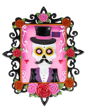 Figura decorativa de Día de Muertos Cementerium Catrín con forma rectangular