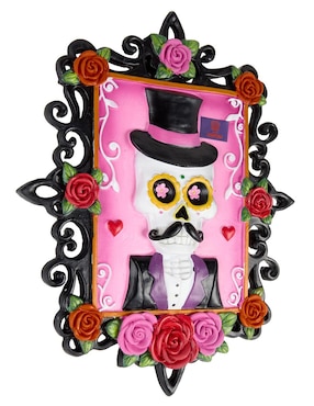 Figura decorativa de Día de Muertos Cementerium Catrín con forma rectangular