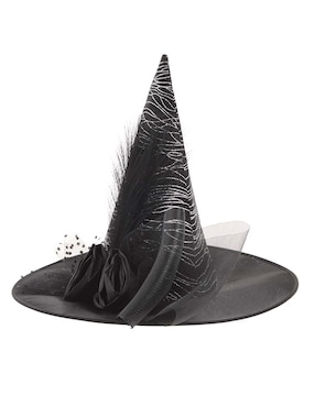 Sombrero de halloween para disfraz Deluxe Black Witch Hat Seasons H