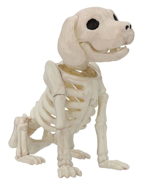 Figura decorativa de Halloween Seasons H con forma de esqueleto de perro